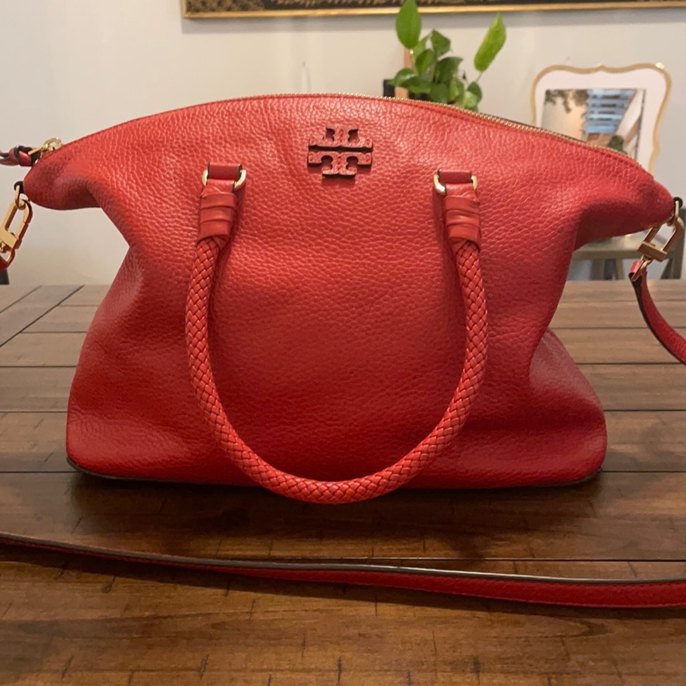 Authentic Tory Burch Taylor Satchel Red